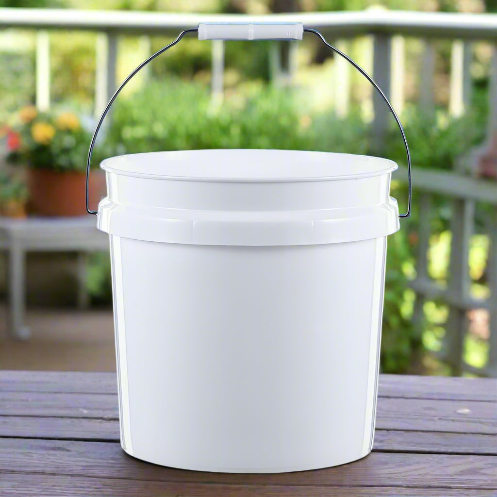 Bucket 2 Pack – Heavy Duty 2-Gallon Plastic Buckets with Ergonomic Comfort Handle, Nestable Design